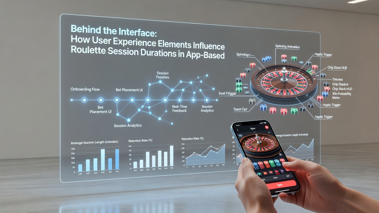 Close-up of roulette app dashboard with personalized bet history and smooth animation indicators