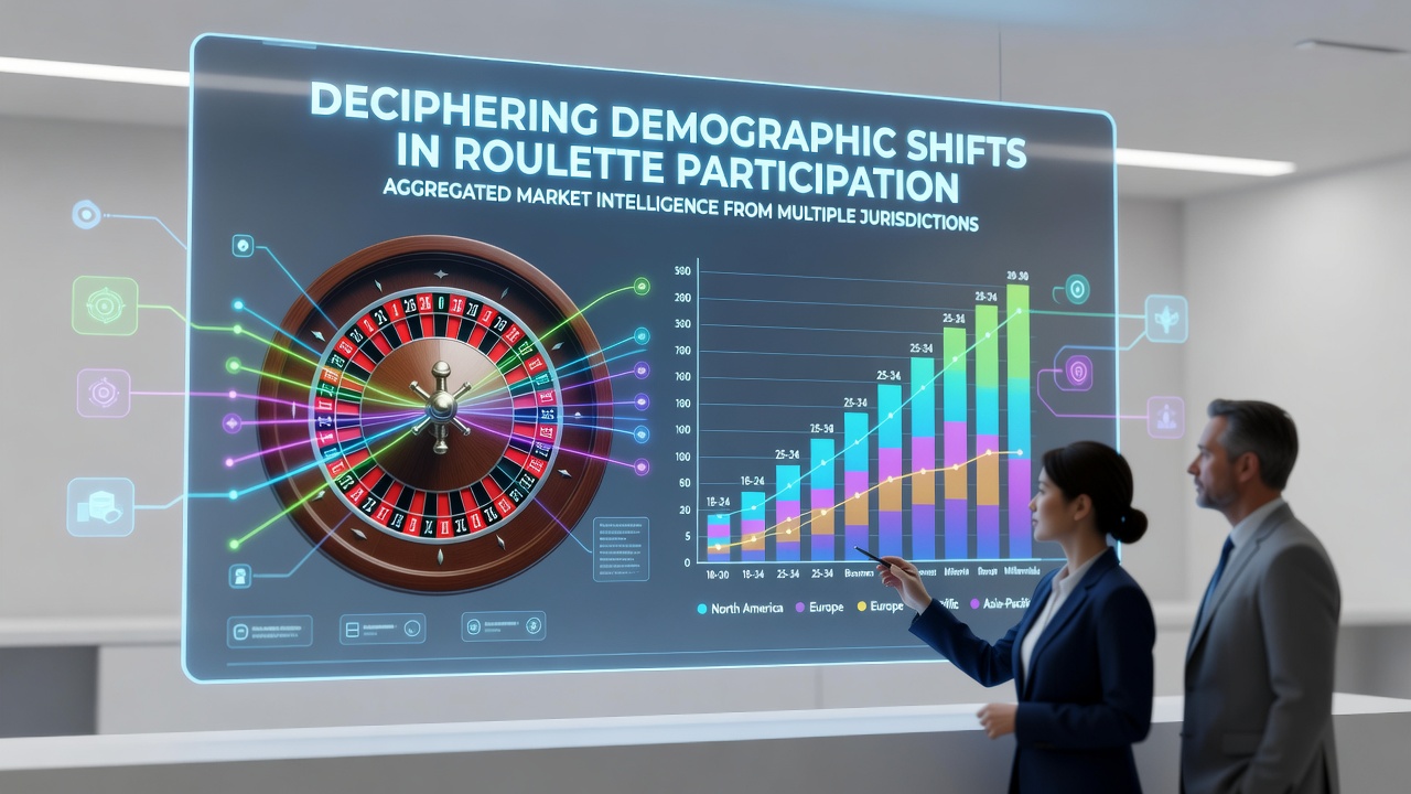 Data visualization showing demographic shifts in roulette participation across multiple international markets