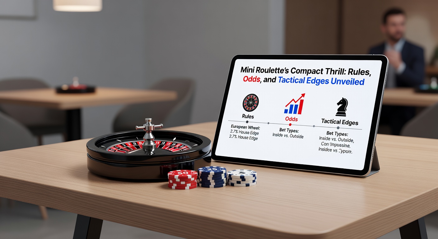 Digital Mini Roulette interface showing active bets on numbers and colors, with the wheel paused mid-spin