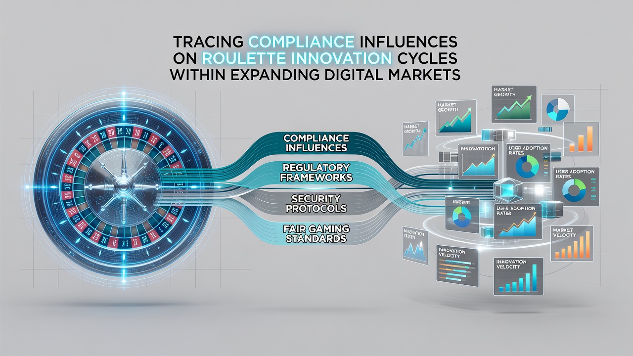 Digital roulette analytics dashboard showing compliance metrics and market expansion data