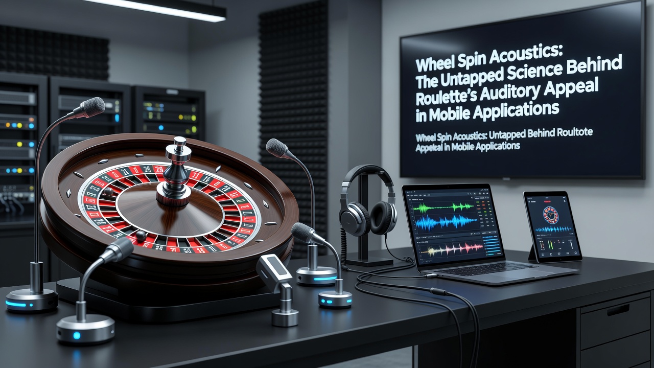 Mobile device screen displaying roulette gameplay with overlaid audio spectrum analysis graphs